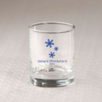 Winter Themed Shot Glass / Votive Candle Holder