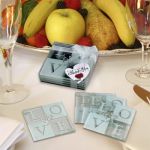 Love Glass Coaster Set