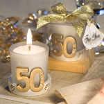 Golden Anniversary Candle Favors