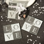 Love Glass Coasters (Set Of 2)