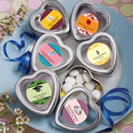 <em>Personalized Expressions Collection</em> Silver Heart Shaped Mint Tins