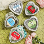 <em>Design Your Own Collection</em> Silver Heart Shaped Holiday Mint Tins