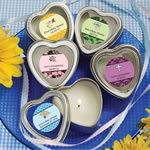 <em>Personalized Expressions Collection</em> Scented Heart Shaped Travel Candles