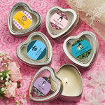 <em>Personalized Expressions Collection</em> Scented Heart Shaped Travel Candles