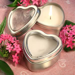 <i>Light For Love Collection</i> Heart Candle Favor Tins
