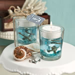 Nautical Themed Gel Candle Holder With Anchor Design From Fashioncraft