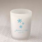 Winter Themed Frosted Candle