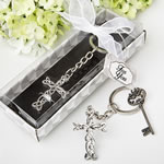 Delicate Intertwined metal cross key chain from Fashioncraft&reg;