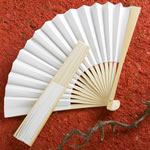 Elegant White Folding Fans