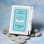 Personalized Notebook Favors - Holiday Themed