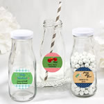 <em>Design Your Own Collection</em> vintage style milk bottles - Holiday Themed