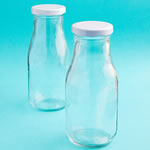 <em>Perfectly Plain Collection</em> Vintage Style Milk Bottles