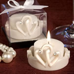 Interlocking Hearts Design <i>Favor Saver</i> Candles